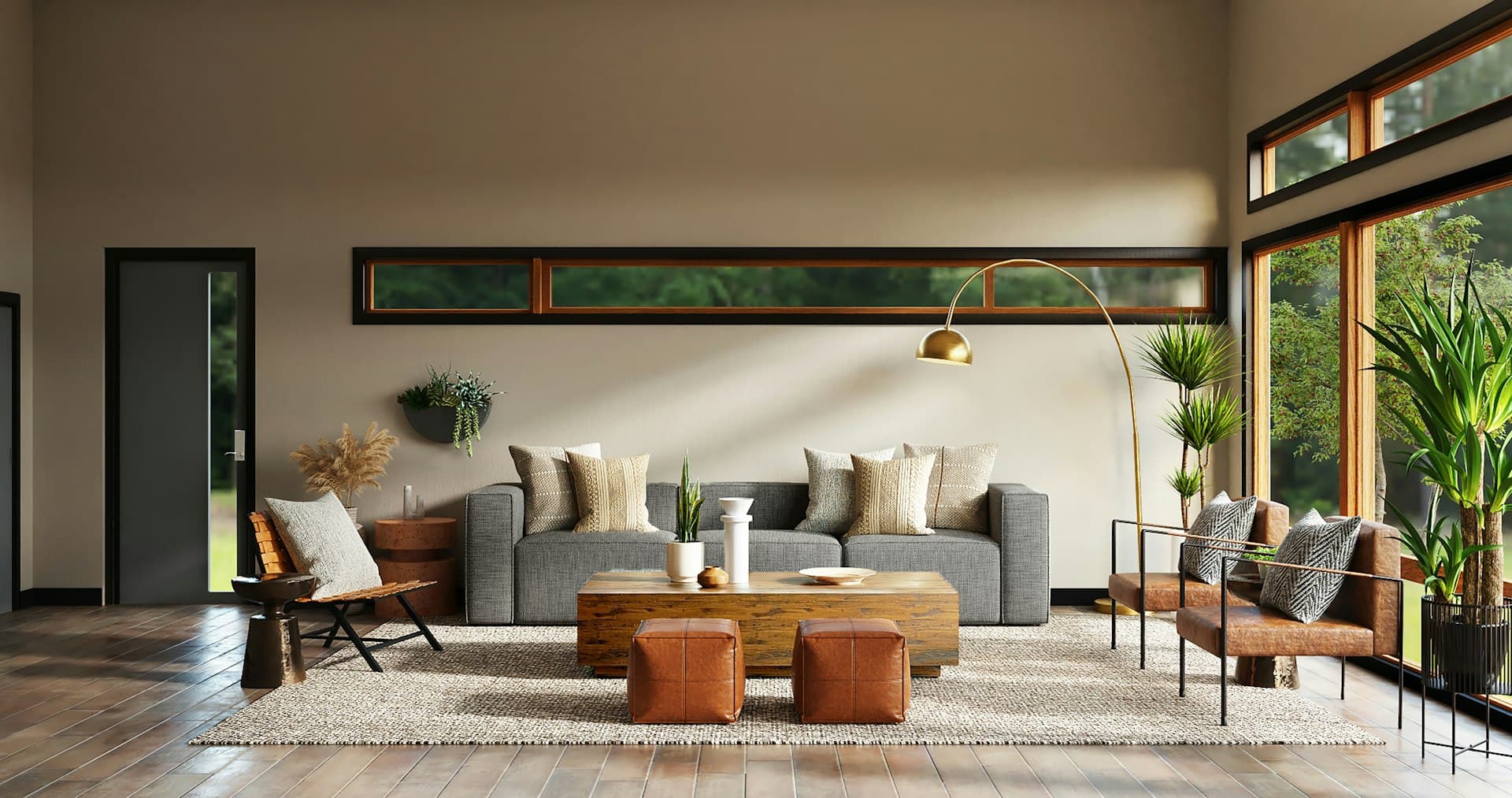 Elegant living room with modern furniture